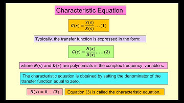 Characteristic Equation in Control System