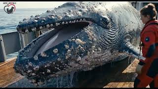 Incredible Underwater Rescue of a Whale Covered in Barnacles | Ocean Rescue Mission #shorts #whale