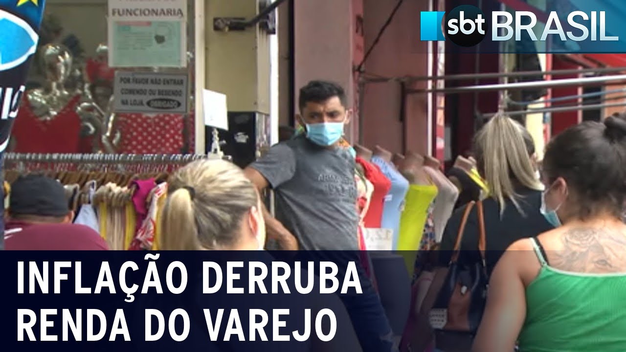 Inflação deve prejudicar renda do varejo no fim de ano | SBT Brasil (17/12/21)