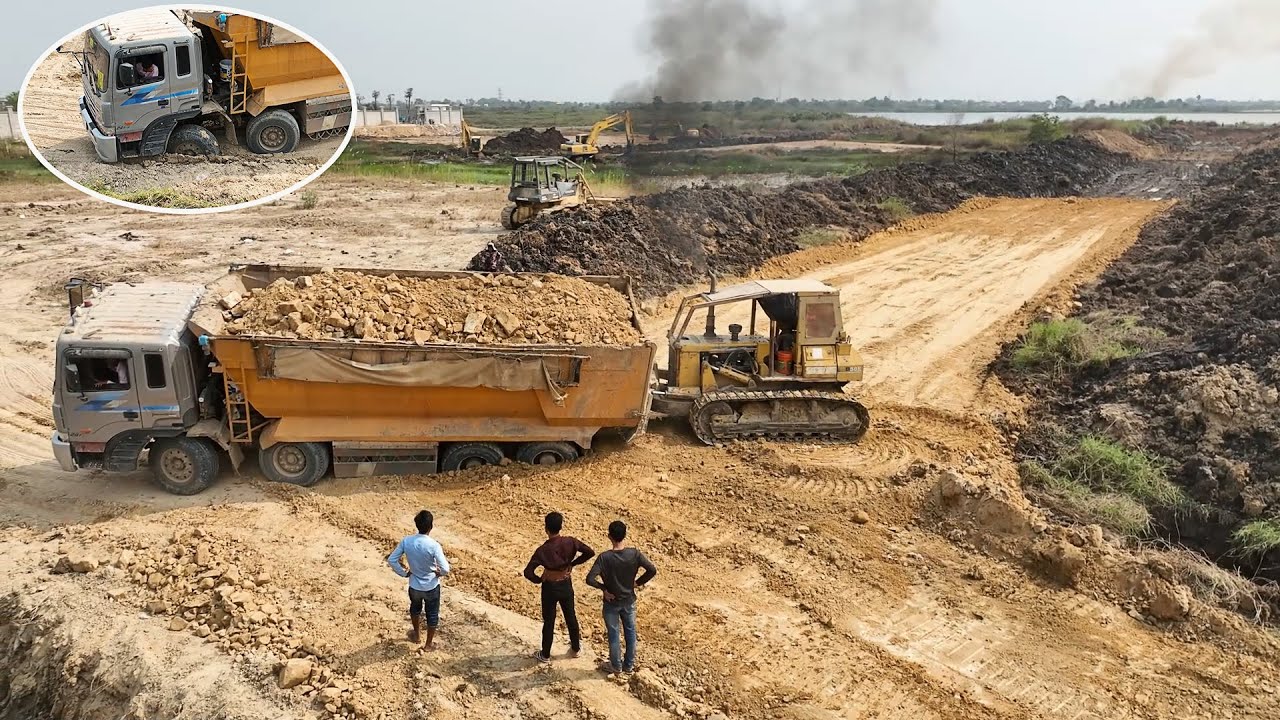 DOZER rescues stuck cars as they are a team working together on the ...