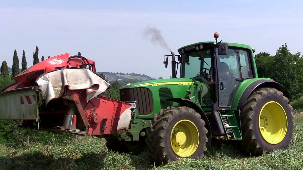 John Deere 6520 + Kuhn FC 3125 DF mower conditioner - POV | Fienagione 2021: sfalcio miscuglio