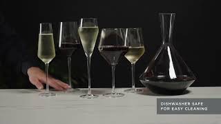 Raye Angled Crystal Burgundy Gles Set Of 2 By Viski