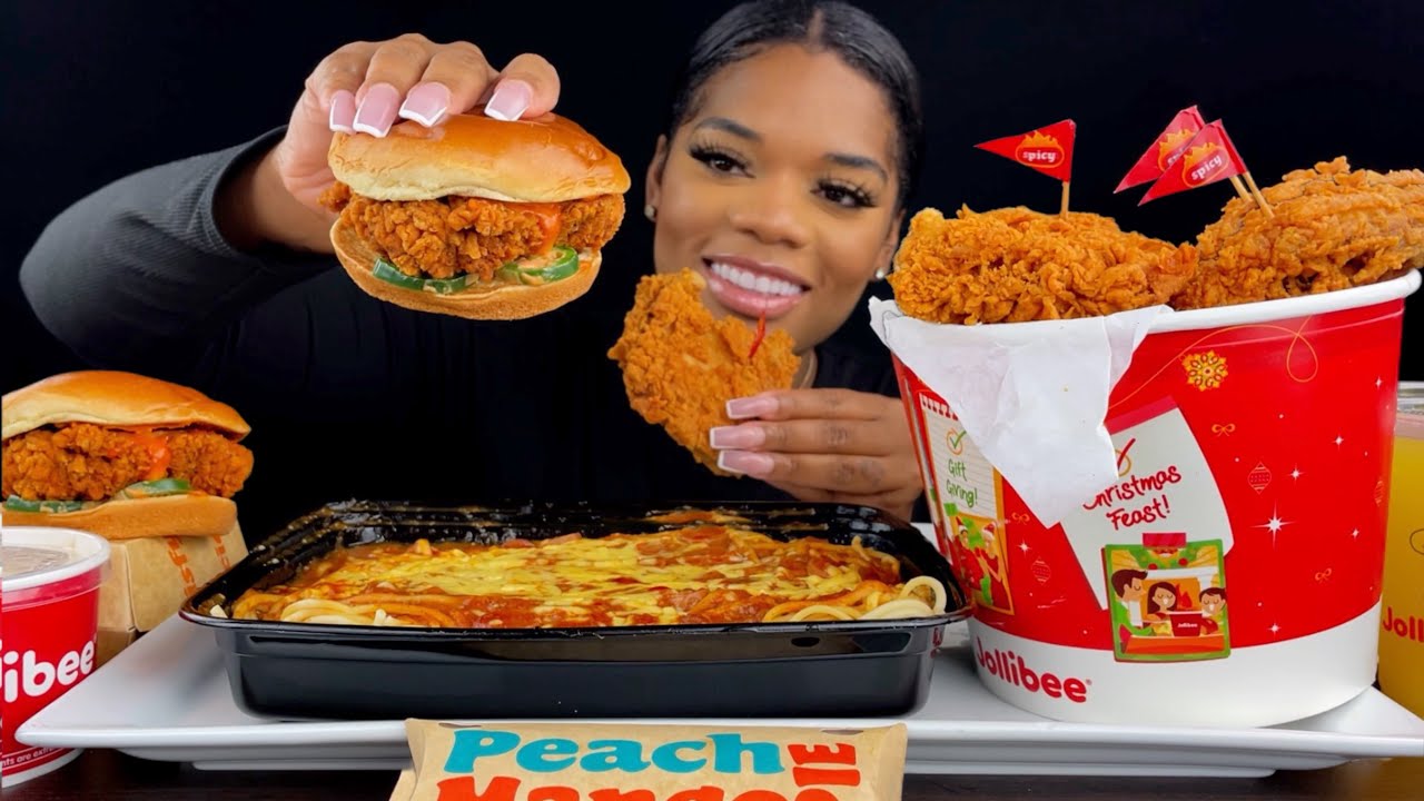 JOLLIBEE FEAST MUKBANG | * Я ехал больше часа ради этого обеда* 😍