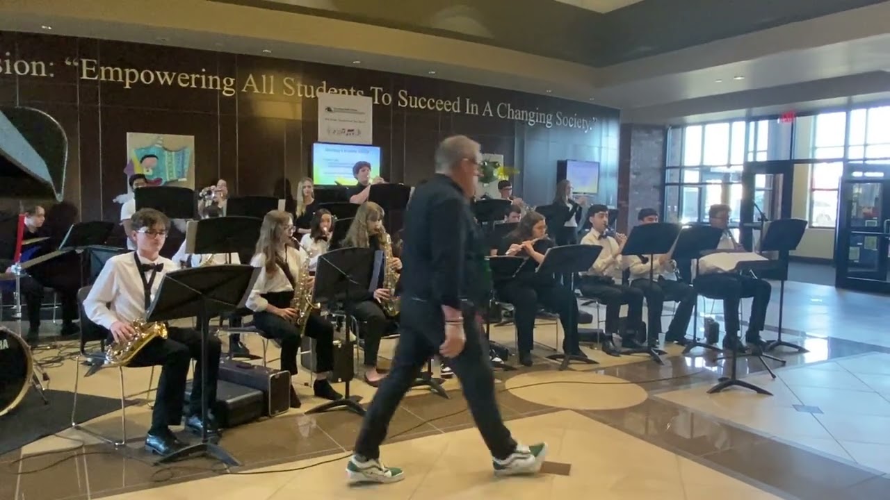 Logan Playing Alto Sax - Jazz Band School Board Performance 3/4 - Mar 2024