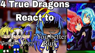 4 True Dragons React to Rimuru Tempest pt#2 |Gacha Reaction|ships:Rimuru x Milim