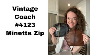 Vintage Coach #4123 Minetta Zip Bag Talk! One of the lightest Vintage Coach Bags!