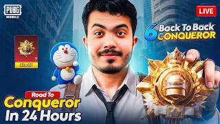RANK PUSH CONQUEROR CHALLENGE 1LAC PKR 24HOURS STREAM | DOREAMON GAMING | PUBG MOBILE