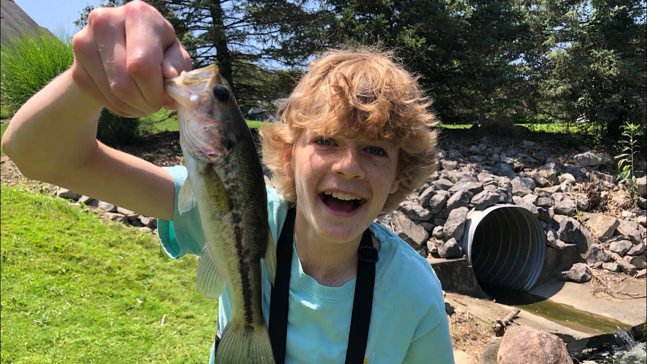 BASS Fishing in Neighborhood Pond