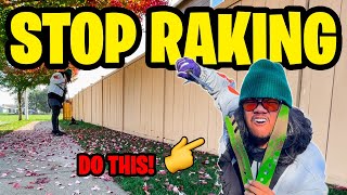 STOP RAKING YOUR LEAVES ~ DO THIS INSTEAD! FALL LAWN CARE TIPS