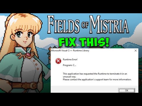 How to Fix Microsoft Visual C++ Runtime Library Error in Fields of Mistria