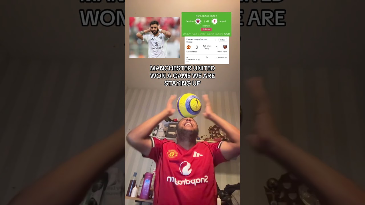 MANCHESTER UNITED 2-1 WEST HAM HIGHLIGHTS 