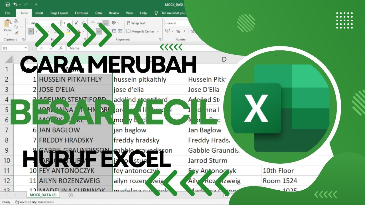 Cara Dan Rumus Merubah Huruf Besar Kecil Di Excel YouTube Cara dan rumus merubah huruf besar kecil di excel youtube