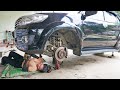 Timelapsemechanical girl repair toyota fortuner car completely repaired and restored long trucks