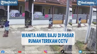 CCTV Captures Woman Taking Clothes Dried on Her Fence