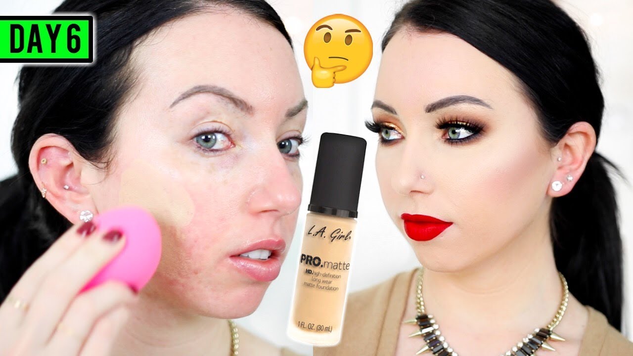 LA GIRL PRO MATTE FOUNDATION [First Impression Review & Demo] 15 DAYS OF FOUNDATION