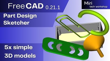 FreeCAD version 0 21 1,  5 simple 3D models, part 16