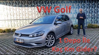 VW Golf 1.6 TDI DSG _ 1 Depo İle Kaç Km Gider?
