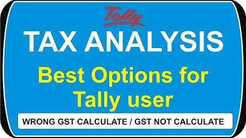 Tax Analysis in Tally ERP 9 | Best option for mismatch error solution for GST Invoice | nict