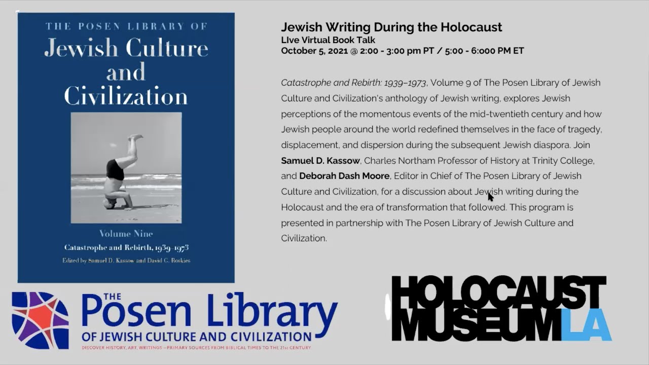 Jewish Writing During the Holocaust w/ Samuel Kassow and Deborah Dash Moore