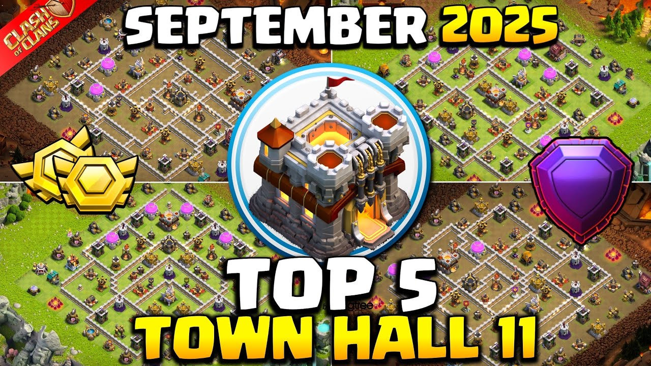 ТОП-5! НОВЫЙ Лучший план ратуши 11 (TH11) + Скопировать ссылку 2025 | База TH11 | Clash of Clans
