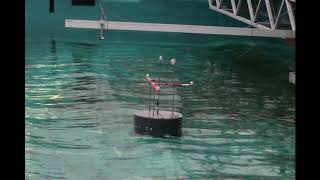 Oscillating water column wave energy converter: irregular wave test (multiple frequency waves)