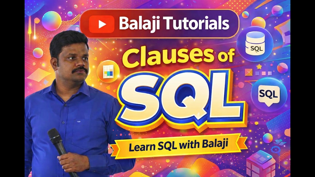 SQL-CLAUSES IN TELUGU,BALAJI TUTORIALS - YouTube