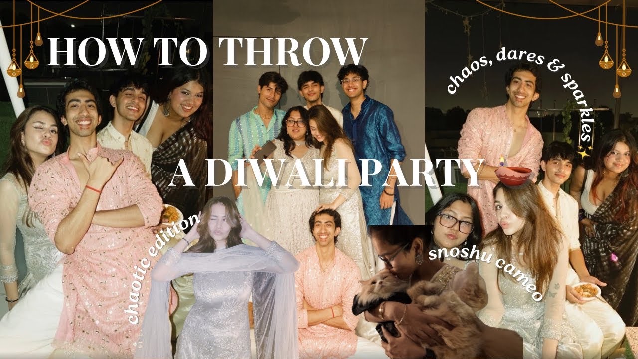 How to Throw a Diwali Party ✨ | Cozy Terrace Setup, Dares & More 🪔
