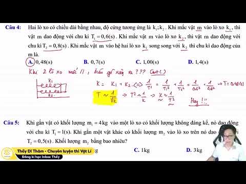 Video Vật Lý 12 con lắc lò xo Thầy Dĩ Thâm p1 - youtube