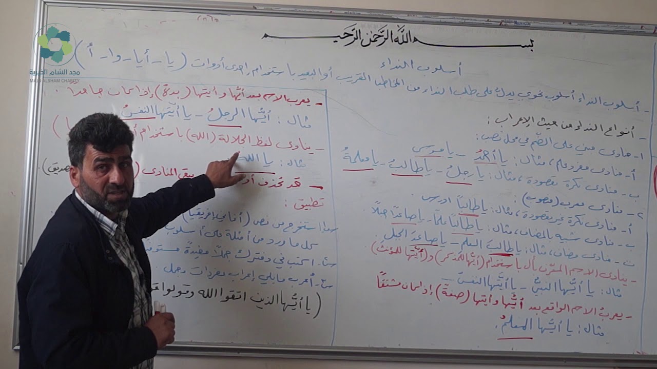 أسلوب النداء لطلاب الثالث الثانوي الأدبي