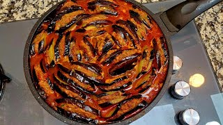 A very delicious pan-fried eggplant dish with meat. A short, easy and practical recipe
