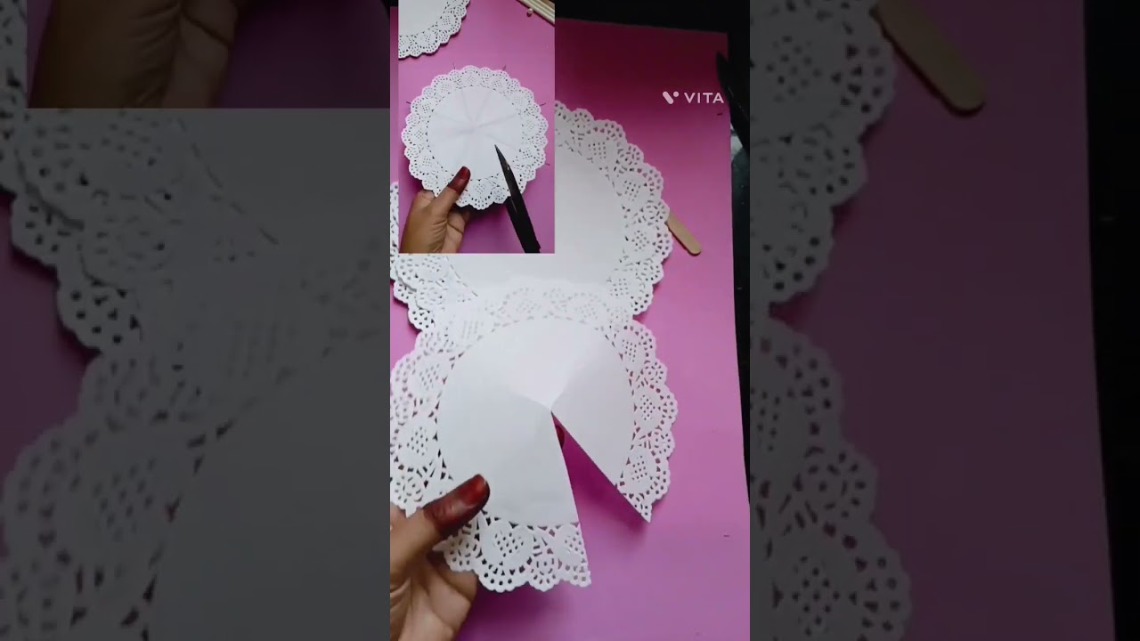 Doily paper tree and umbrella 🏖️ 🌲 