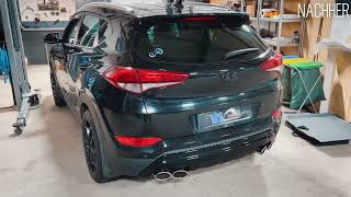 Hyundai Tucson 1.6 GDI mit 132PS - Abgasanlage - vorher//nachher