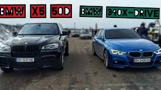 Кто сильнее!BMW 340x-drive vs BMW X5 50D.