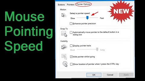 Mouse pointing speed : learn how to increase or decrease speed of cursor .