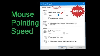 Mouse pointing speed : learn how to increase or decrease speed of cursor .