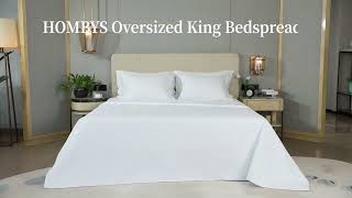 HOMBYS 3 Piece Oversized King Quilt Set