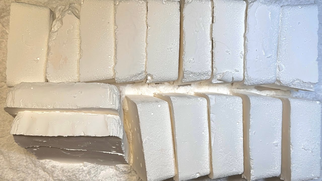 ASMR / Crunchy & Powdery / Homemade Chalk Blocks - YouTube