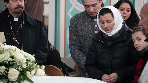 Funeral of seven year-old Mariia Legenkovska