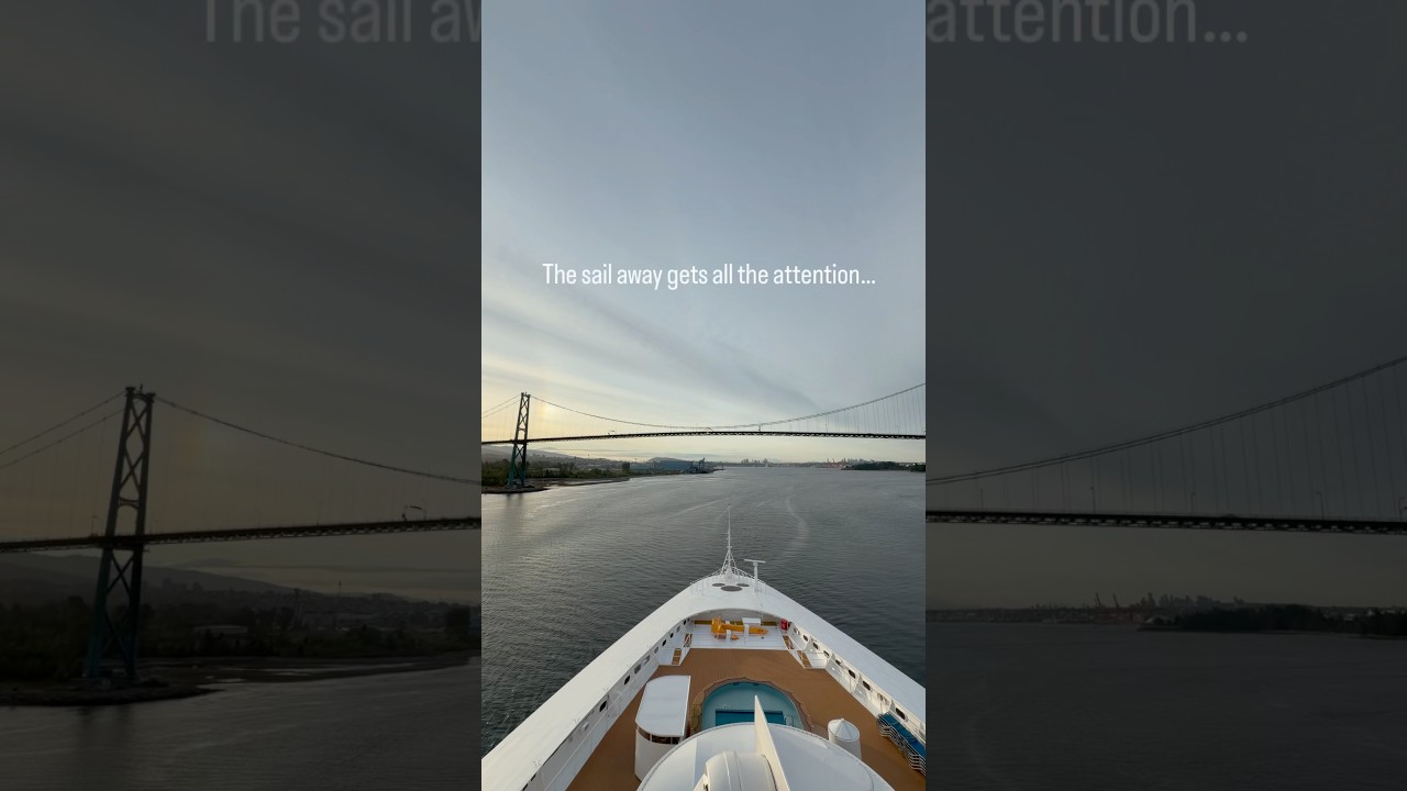 Set an alarm and don’t miss sailing beneath the Lions Gate Bridge at sunrise! #cruise