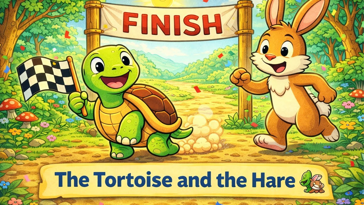 The Tortoise and the Hare 🐢🐇 | Moral Story for Kids | Kids Story World