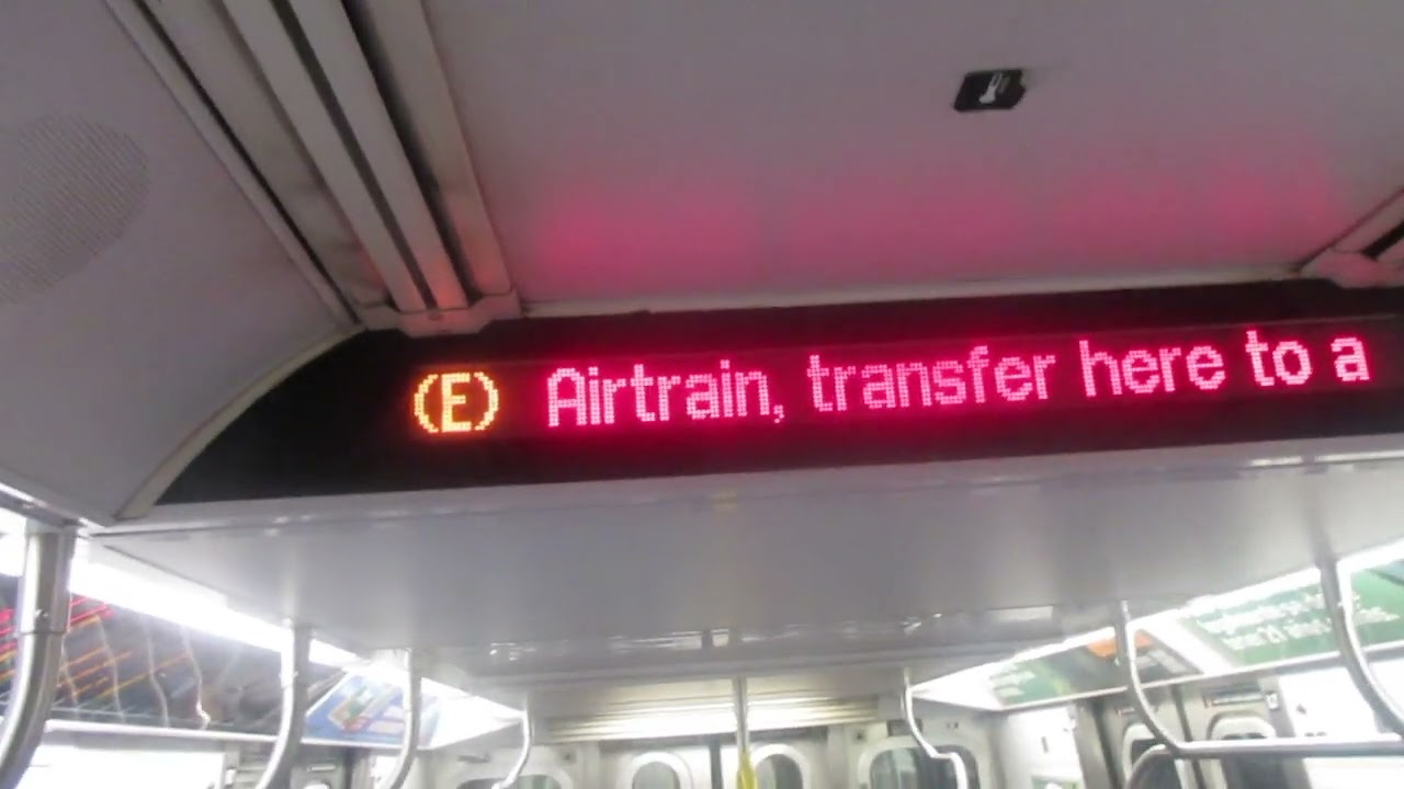 New R160 E train to 179th Street announcement for transfers to JFK Airport