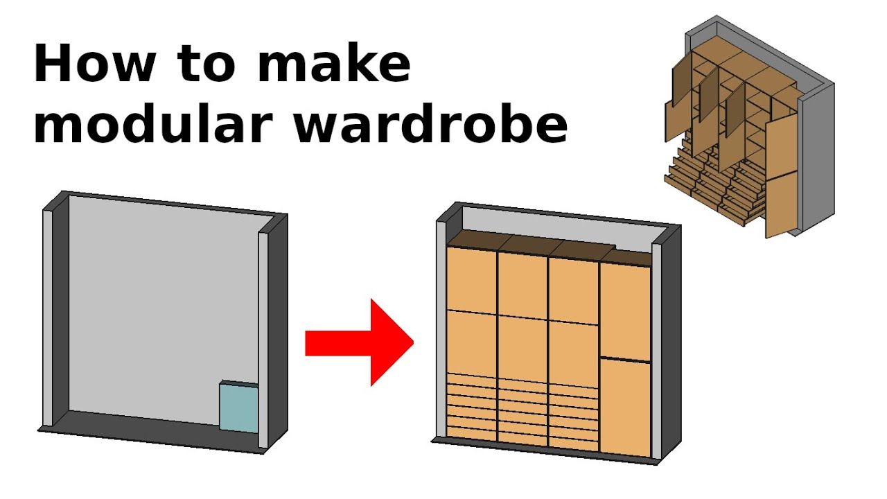 How to make modular wardrobe | FreeCAD Woodworking workbench