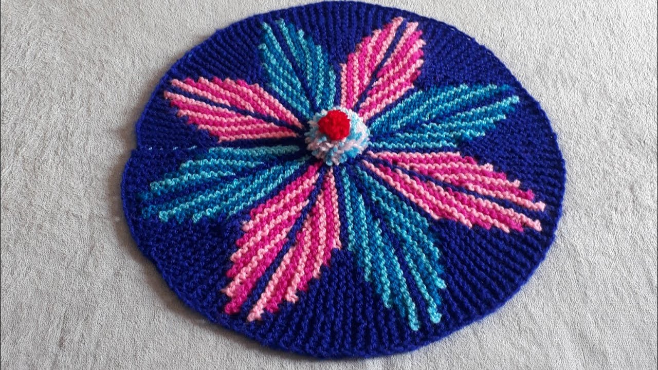 A beautiful woolan Doormat from multi colour se bna patiyo wala Doormat