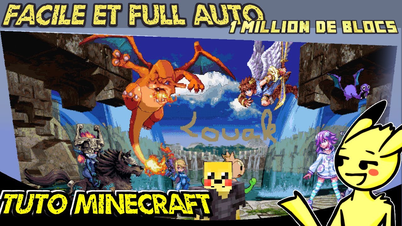 Comment faire un pixel art sur minecraft 1.20, 1.19 facile full auto