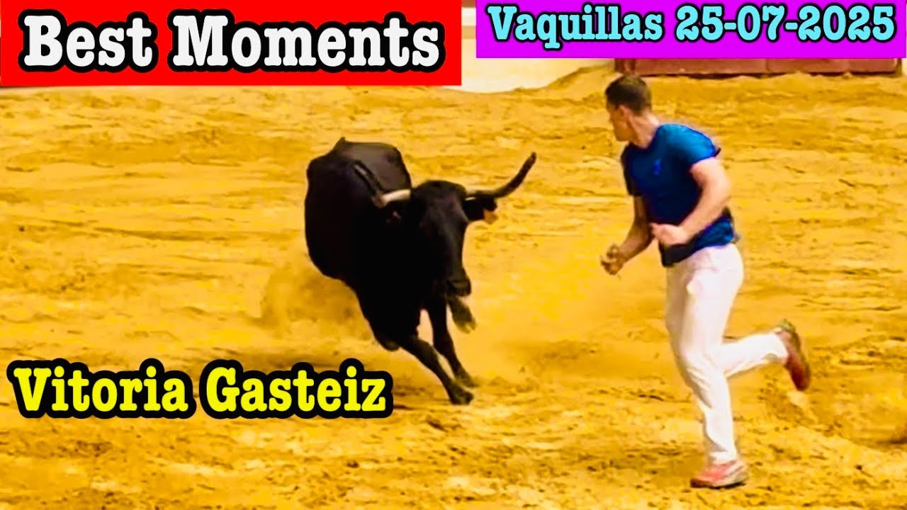 Best Scenes of Bull Fight Vitoria Gasteiz Spain 25 July 2025