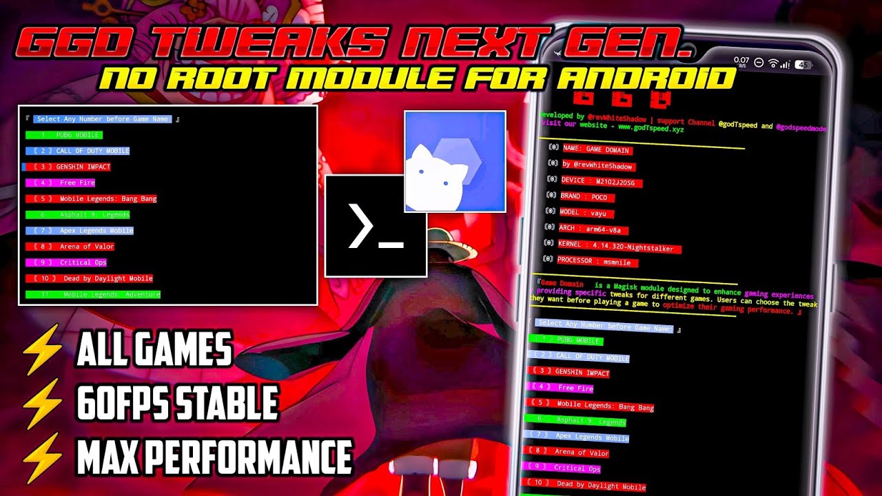 Game Engine! NO ROOT Tweaks  Unlock 60-120FPS🔥⚡ 