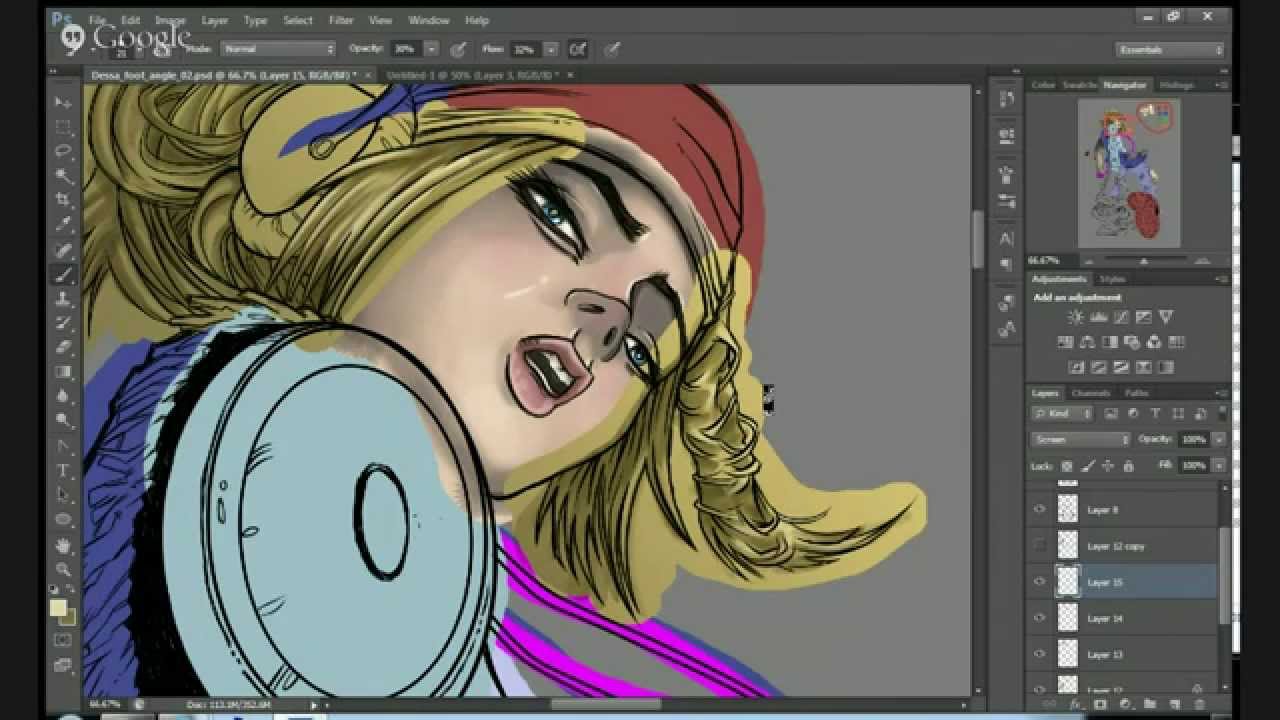 Comic Book Coloring Tutorial 2 YouTube
