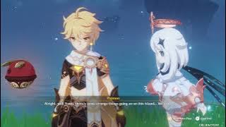 VENTI FLIRTS WITH AETHER Genshin Impact CUTSCENE
