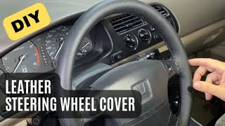 How to Install Leather Steering Wheel Cover (Easy Stitch)
