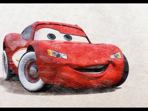 Pixar Cars Mater Luigi Ramone Lightning Mcqueen Doc Pencil Drawing